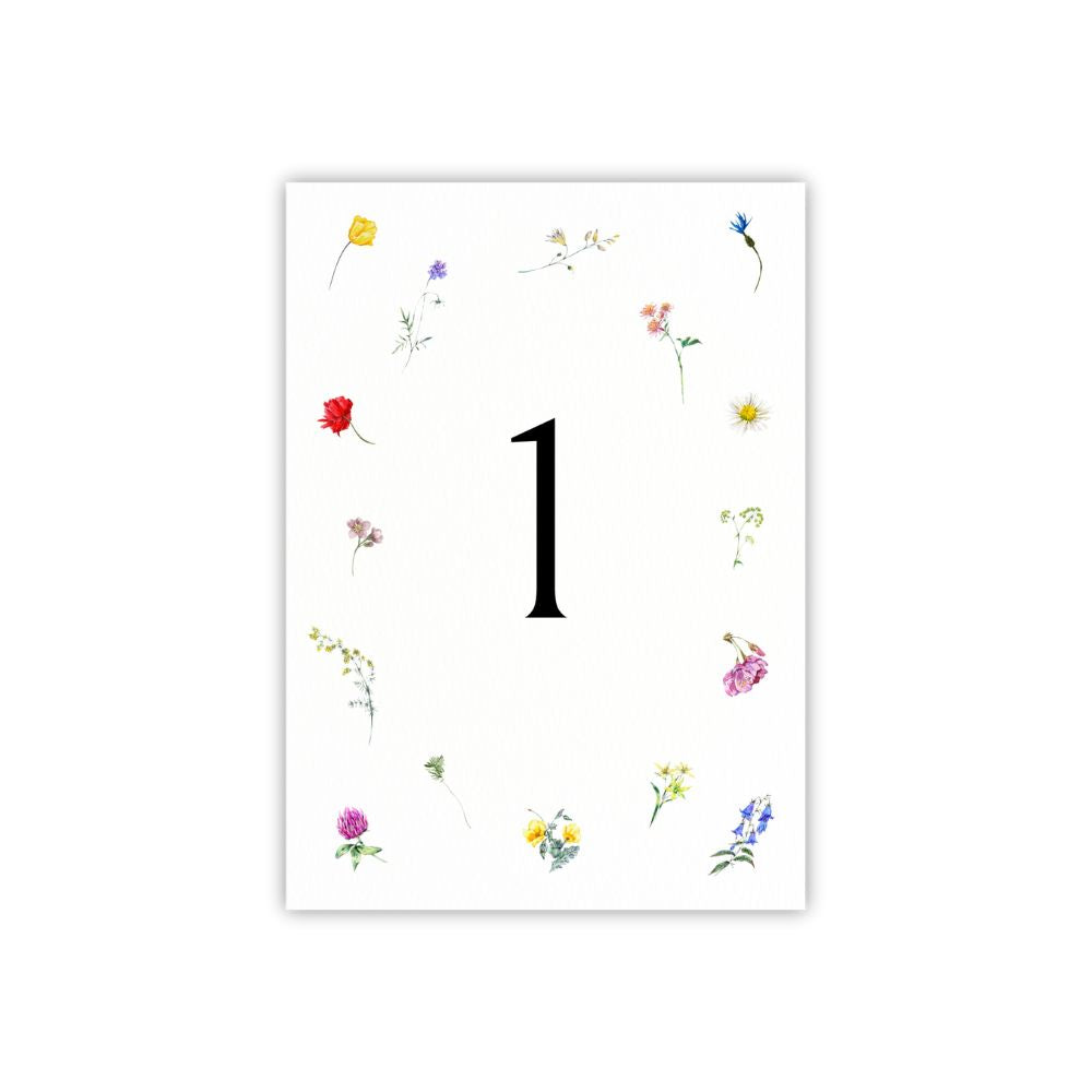 Wildflower Table Numbers