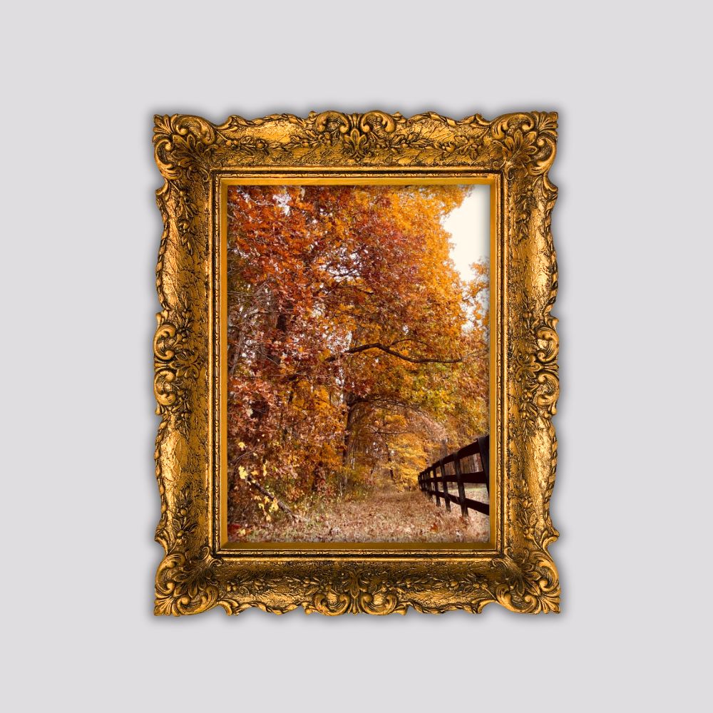 Fall in Virginia Art Print 5x7 – Autumn Foliage Wall Art, Rustic Country Landscape Photography, Seasonal Home Decor