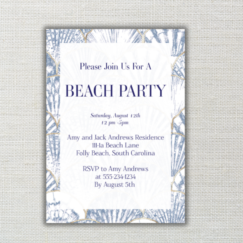 Beach Invitations for Weddings, Showers, and Celebrations