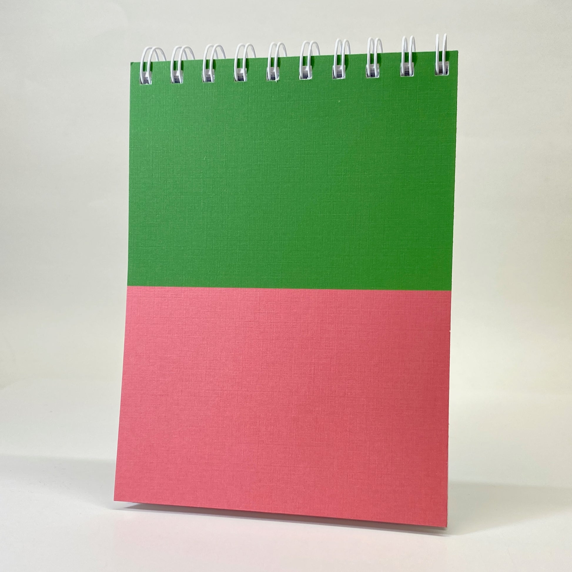 To Do List Notebook, 5x7 Pink & Green Color block Cover - Gallery360 Designs