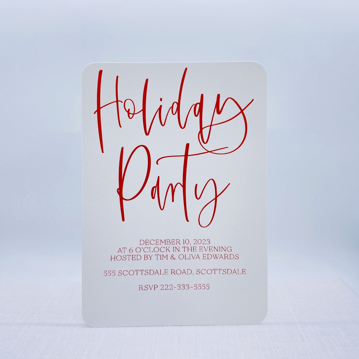 Red Holiday Party Digital Invitation - Gallery360 Designs