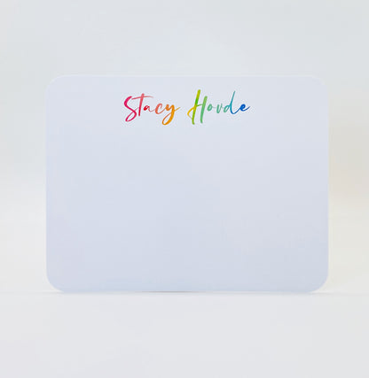 Personalized Stationery, Rainbow Note Cards with envelopes, Set of 20 - Gallery360 Designs