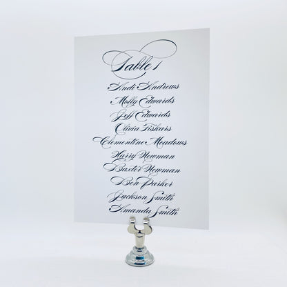 Seating Charts for Weddings, Showers, Parties, and Events