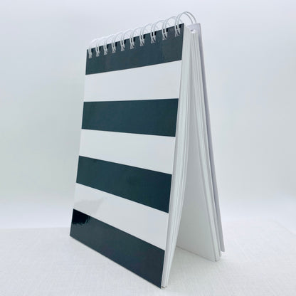 Black and White Stripe Notebook
