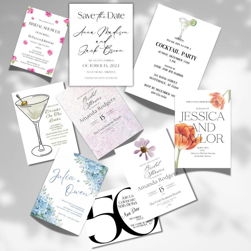 DIY Templates for Weddings, Events, and Parties