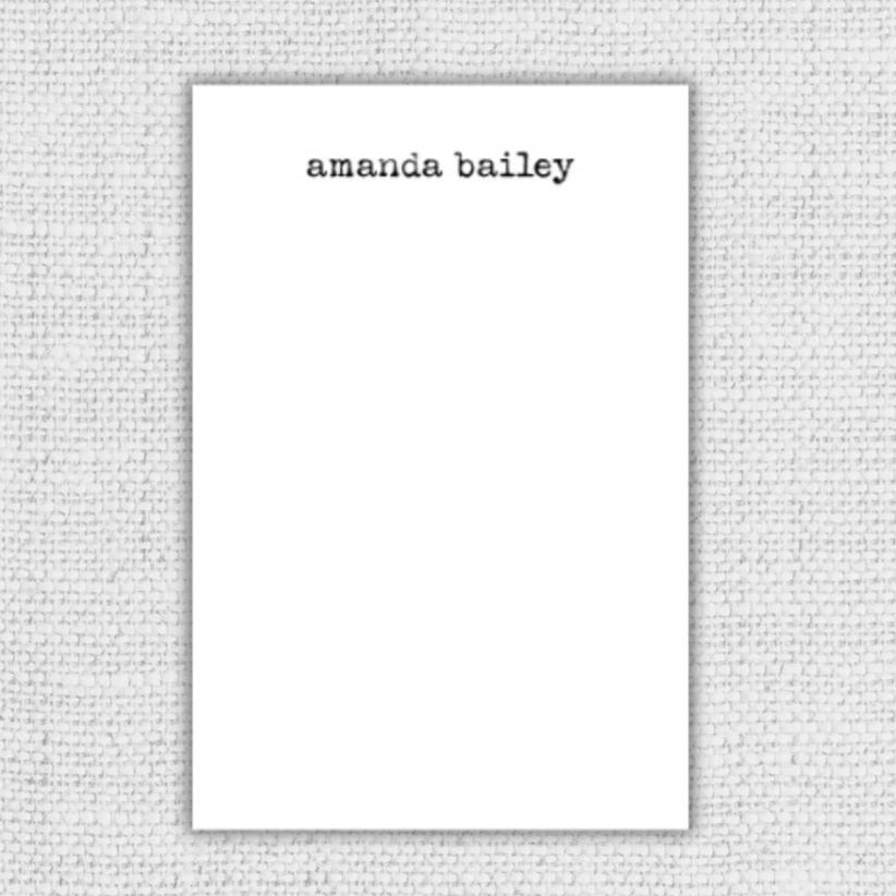 Typewriter Personalized Notepad Set of 4