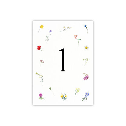 Wildflower Table Numbers