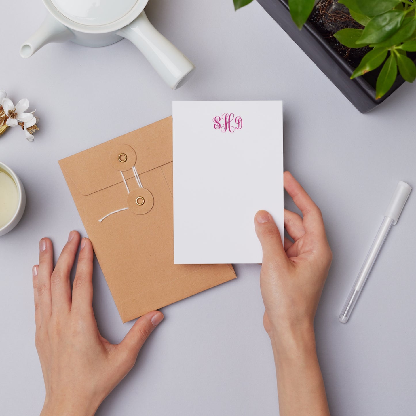 Monogram Jotter Cards