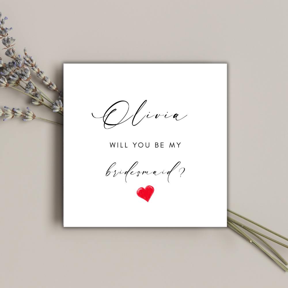 Will you be my bridesmaid card