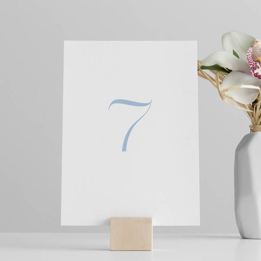 Dusty Blue Table Numbers 1 - 10