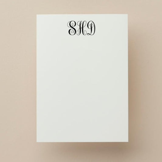 Monogram Personalized Jotter Cards, Set of 25