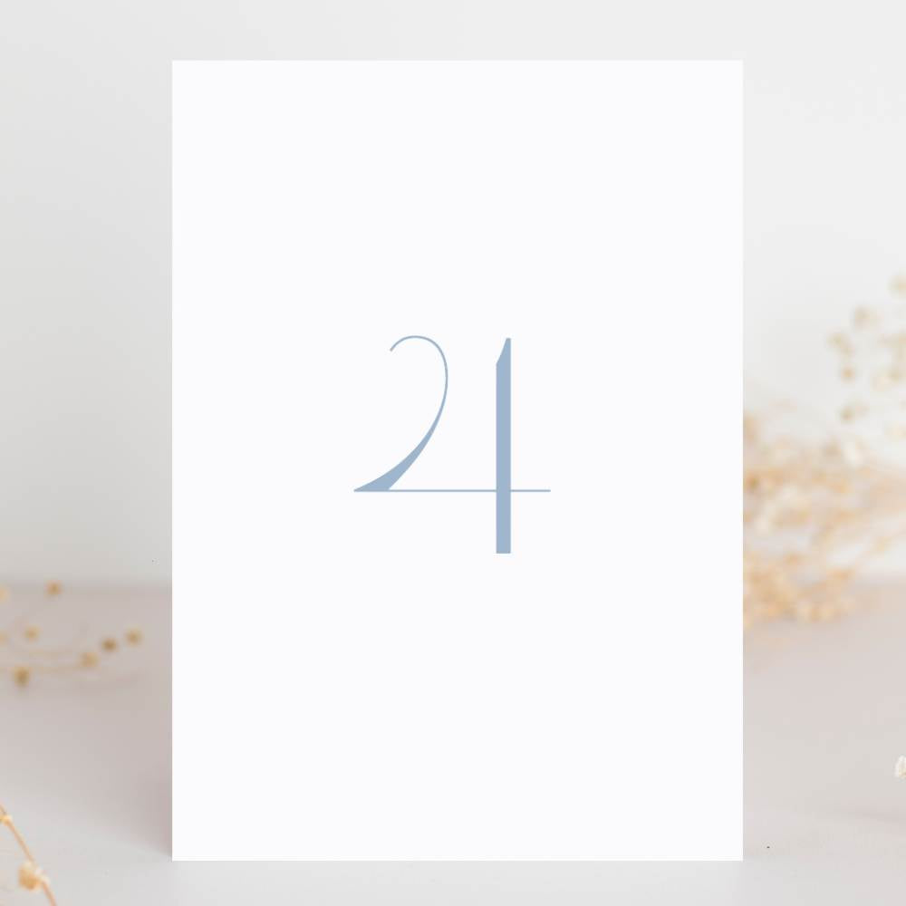 Dusty Blue Table Numbers 1 - 10