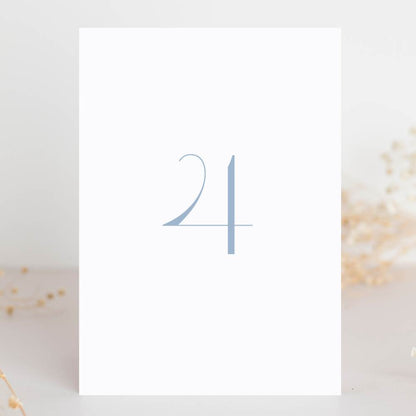 Dusty Blue Table Numbers 1 - 10