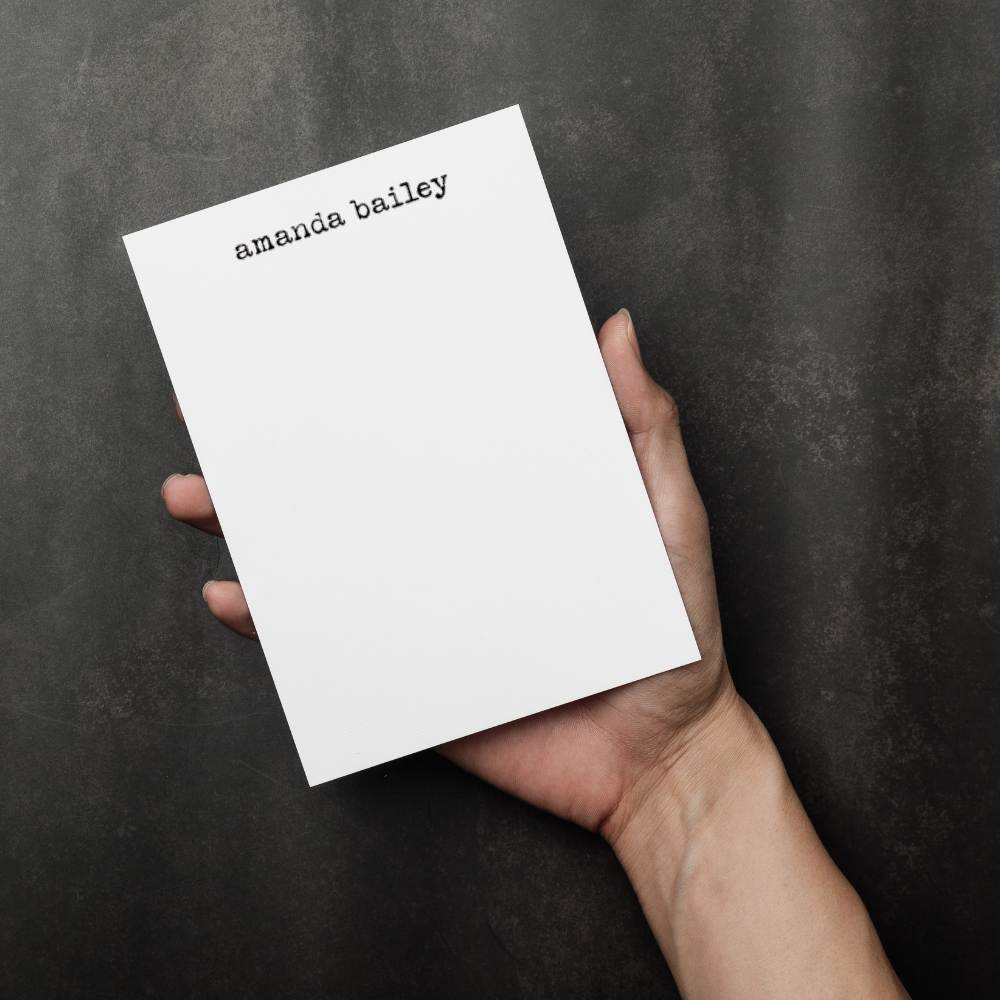 Typewriter Personalized Notepad Set of 4