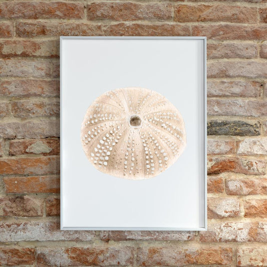 Set of 4 Beige Watercolor Seashell Prints – 5x7 Digital Download Wall Art, Coastal Minimalist Decor, Beach Gallery Wall Set