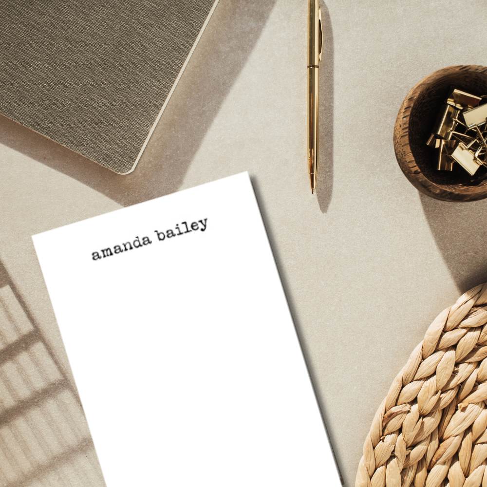 Typewriter Personalized Notepad Set of 4