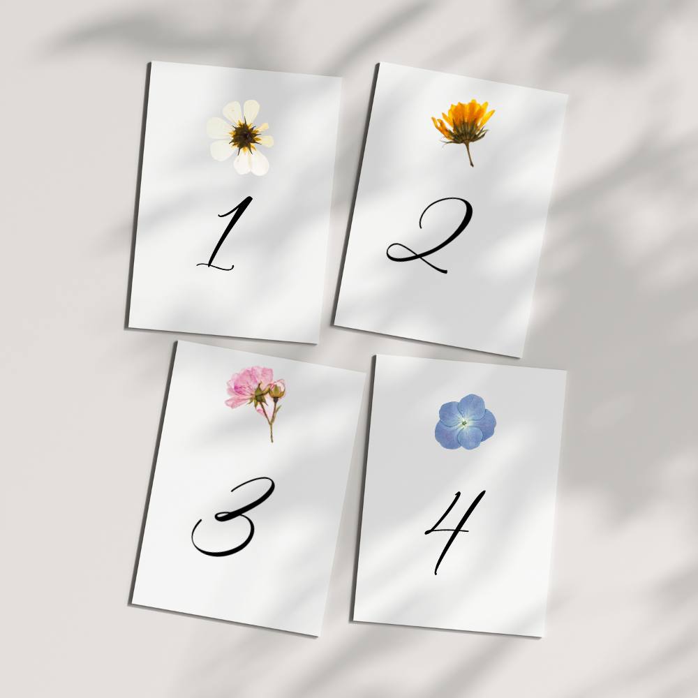 Boho Floral Table Numbers Gallery360 Designs