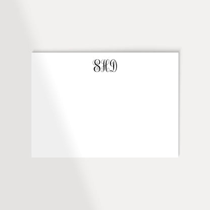Monogram Personalized Note Cards, Set of 25