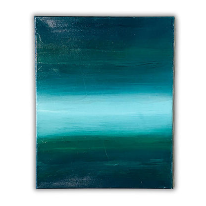 Green Abstract Painting, 16" x 20"