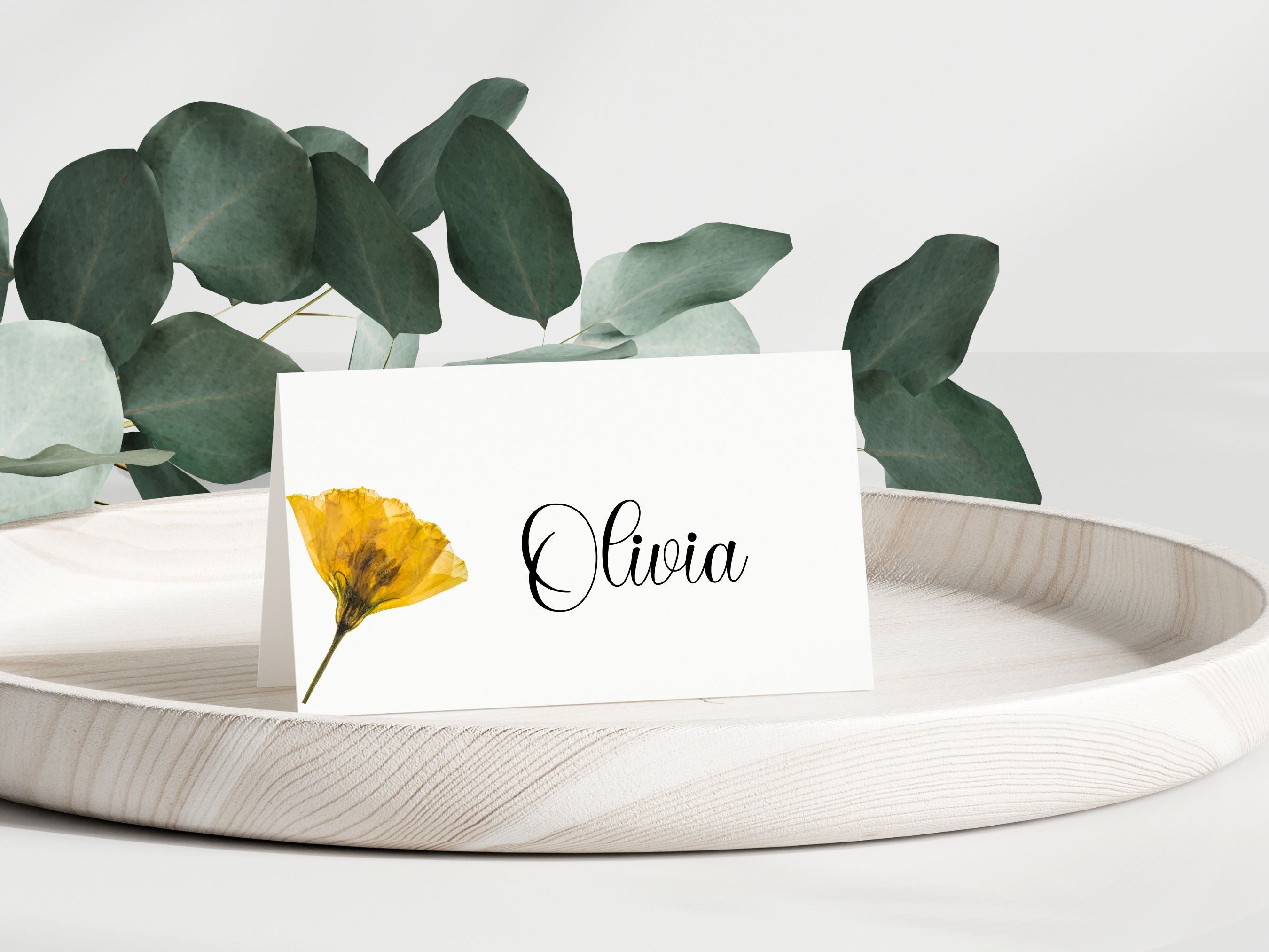 Boho Floral Place Cards Gallery360 Designs