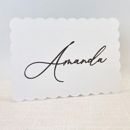 Place Cards Scallop Edge Place Cards, DIY Place Cards for Weddings, Parties, and Events - Gallery360 Designs
