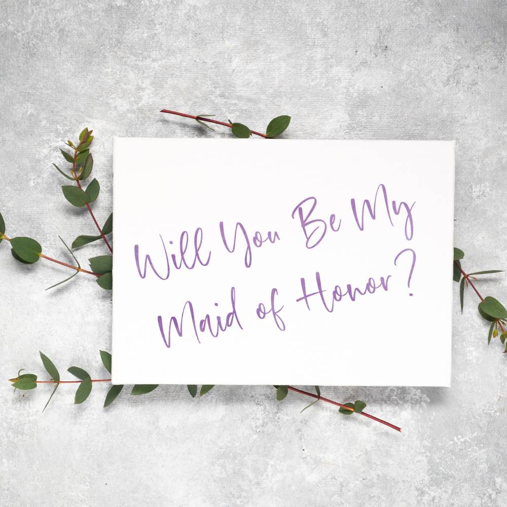 Will You Be My Maid of Honor Proposal Card with Free Shipping