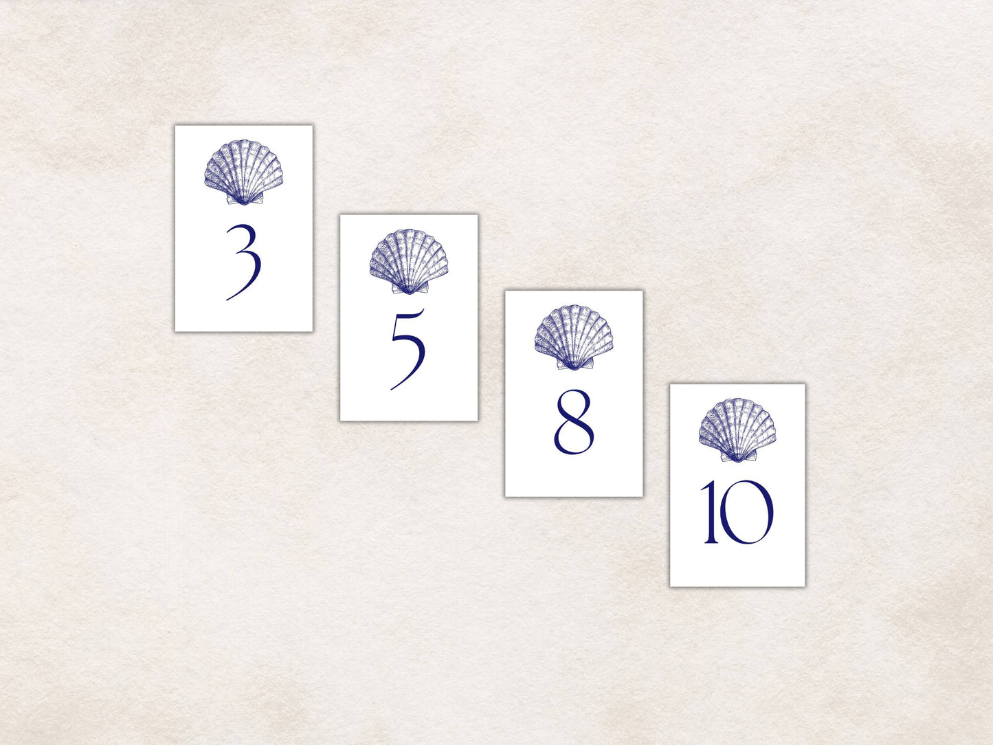 Seashell Table Numbers, Beach Wedding Table Numbers