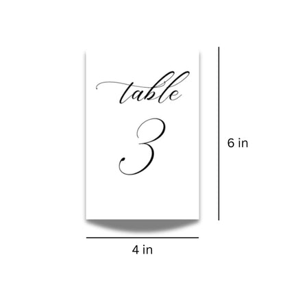 Wedding Table Numbers