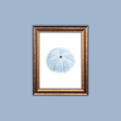 Blue Watercolor Sea Urchin Printable Wall Art – Coastal Digital Download (16x20)