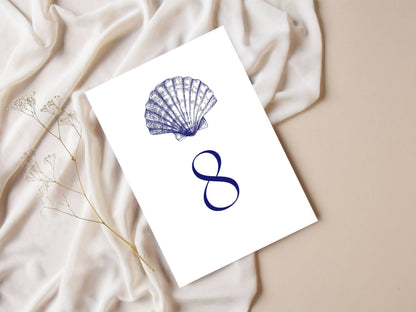 Seashell Table Numbers, Beach Wedding Table Numbers