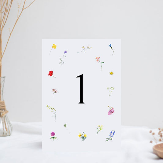 Wildflower Table Numbers