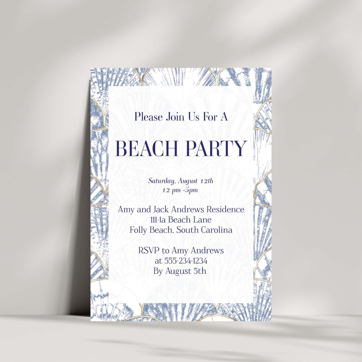 Chic Beach Party Invitation