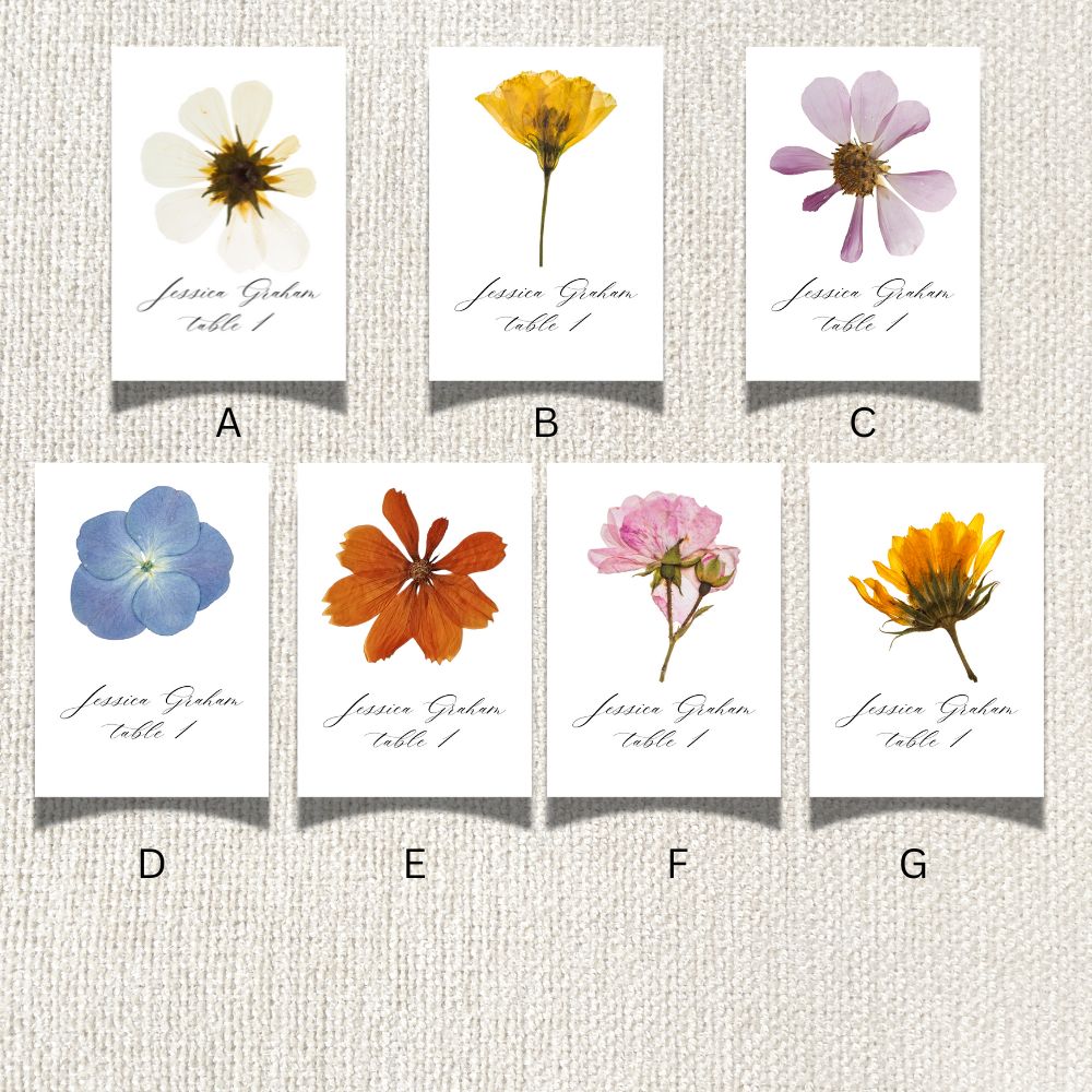 Boho Floral Place Cards - Gallery360 Designs