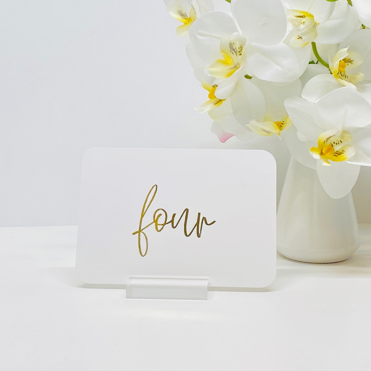 Gold Wedding Table Number Cards, 3.5 x 5 (1 thru 10) - Gallery360 Designs