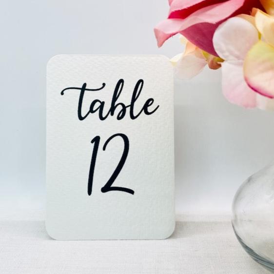 Calligraphy Table Numbers