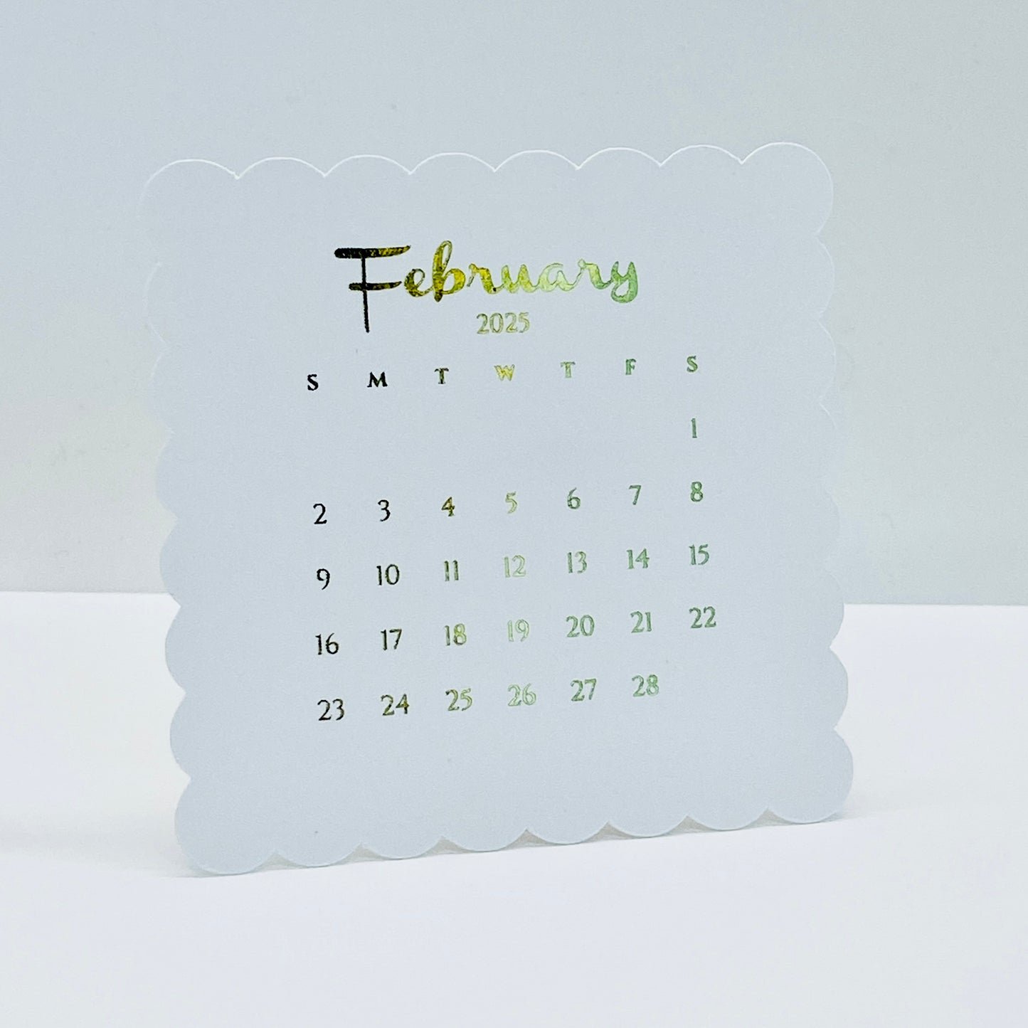 2025 Scallop Desk Calendar with stand | Gallery360 Designs Gallery360 Designs