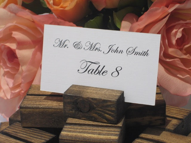 Rustic Place Card Holder, Set of 8