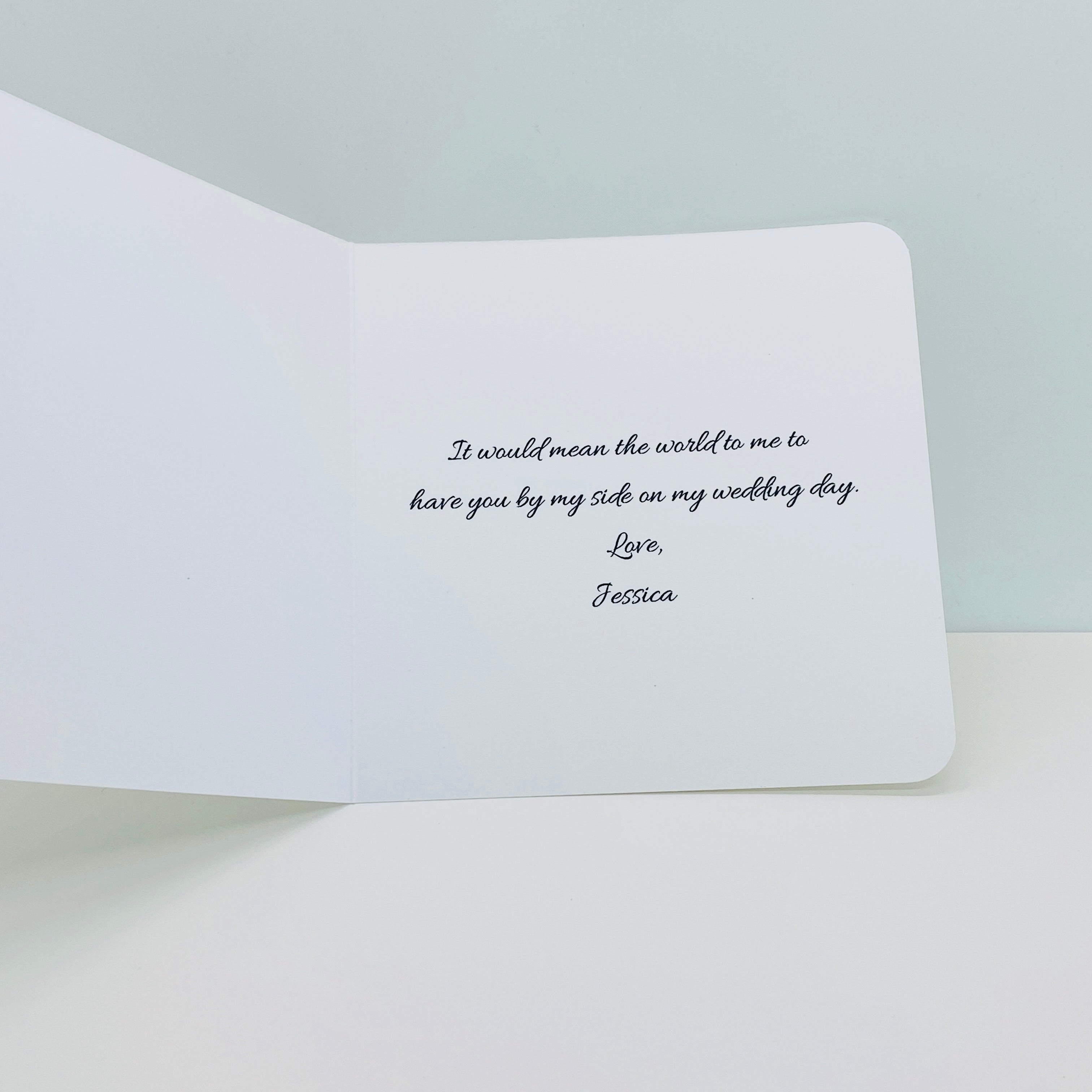 Will you be my bridesmaid card