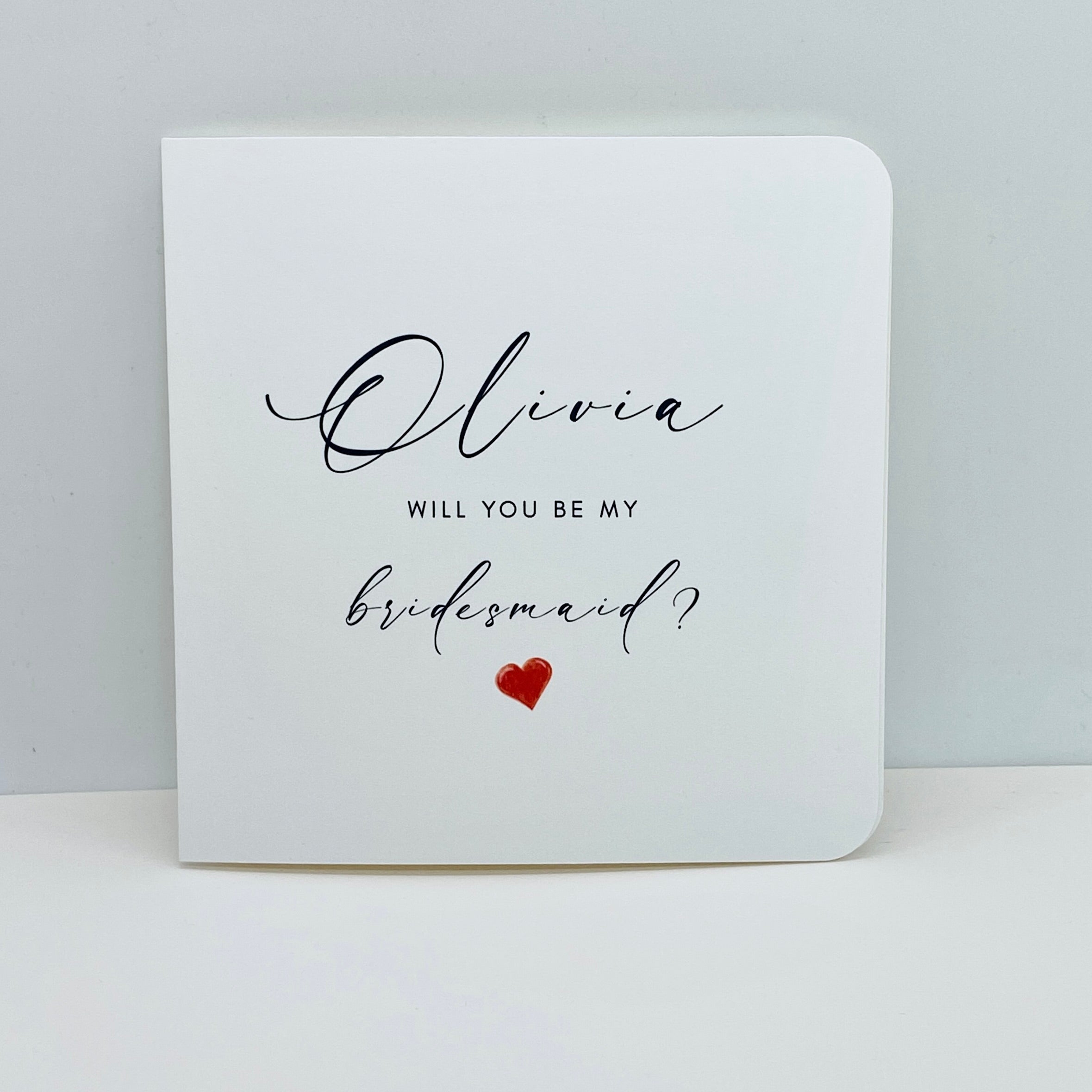 Will you be my bridesmaid card
