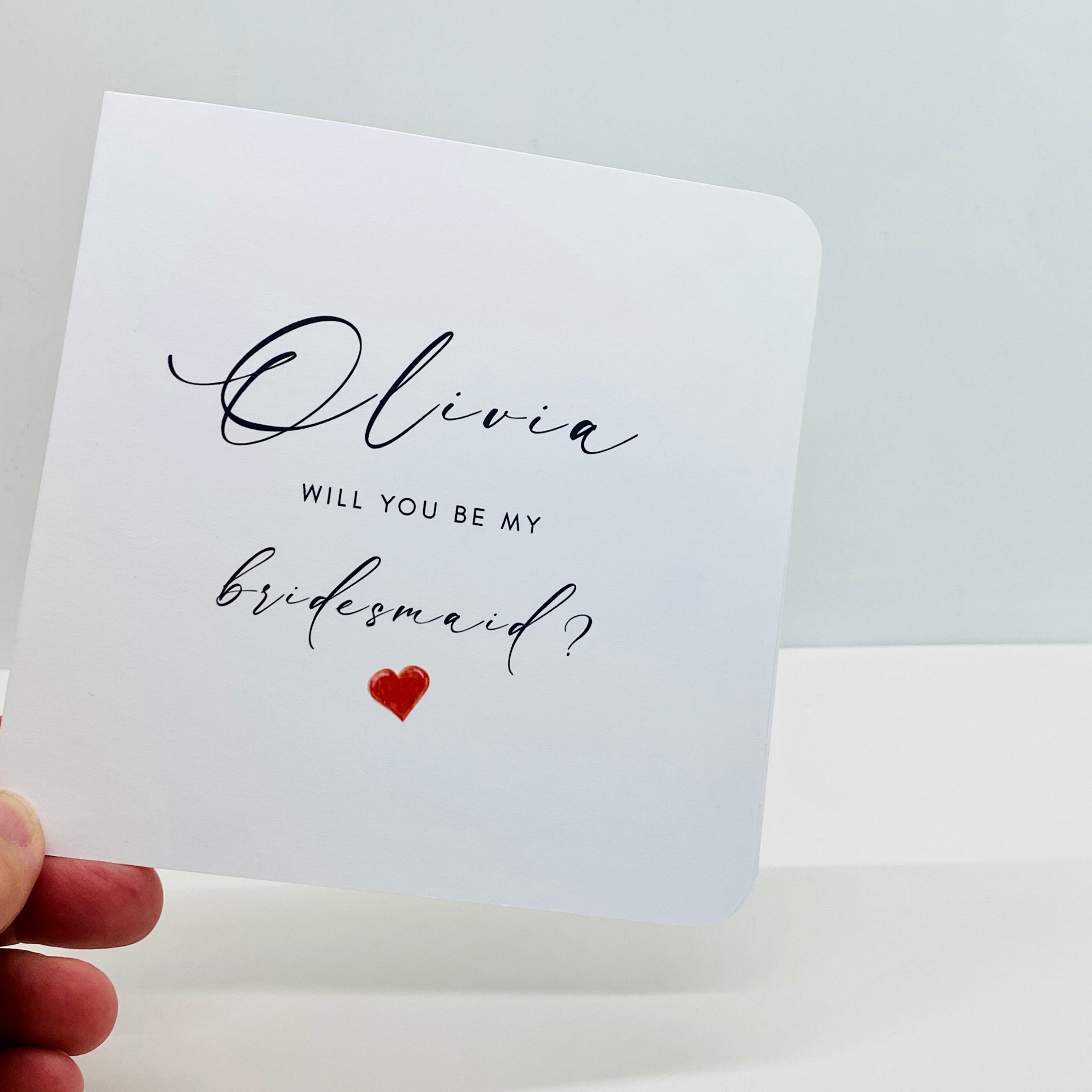 Will you be my bridesmaid card