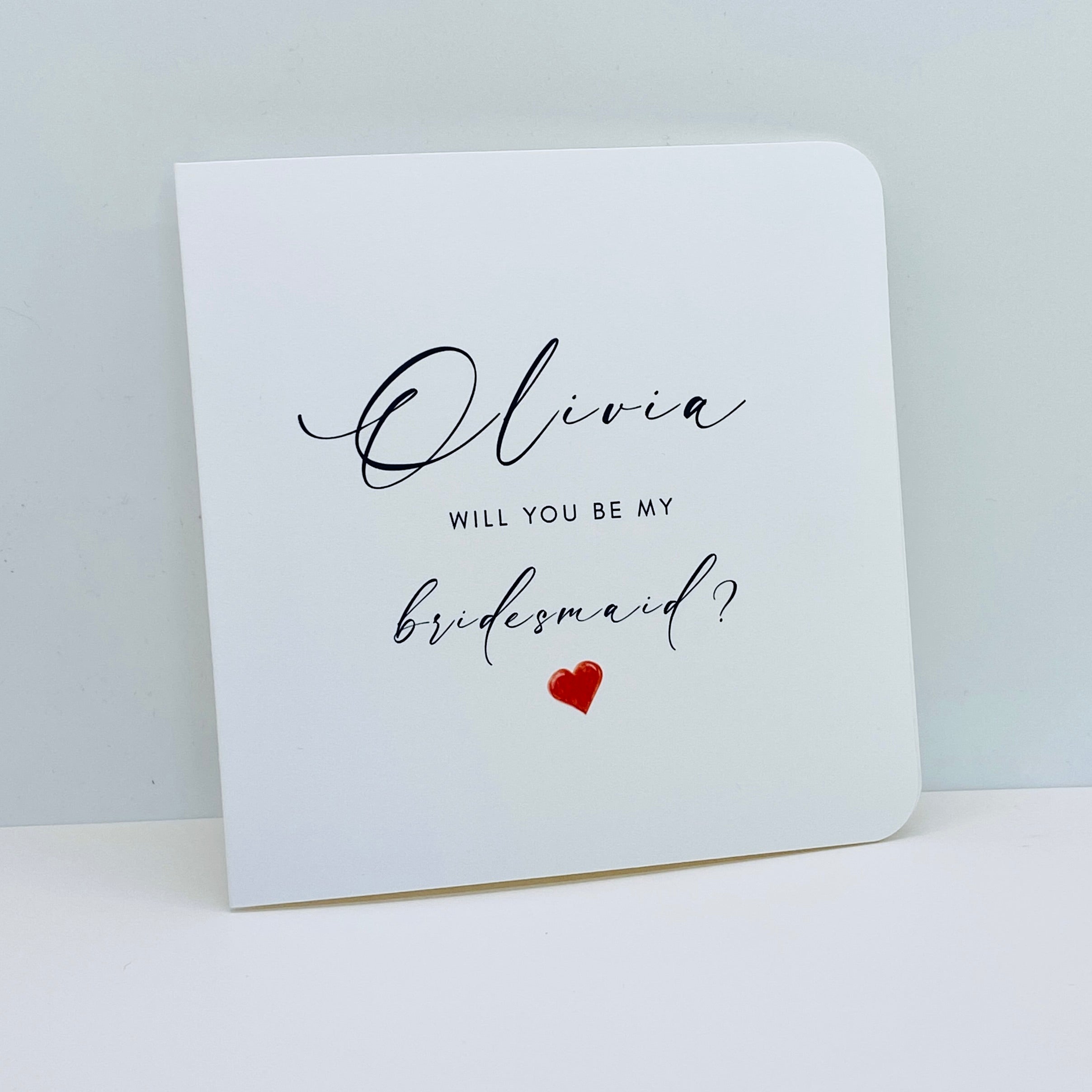 Will you be my bridesmaid card