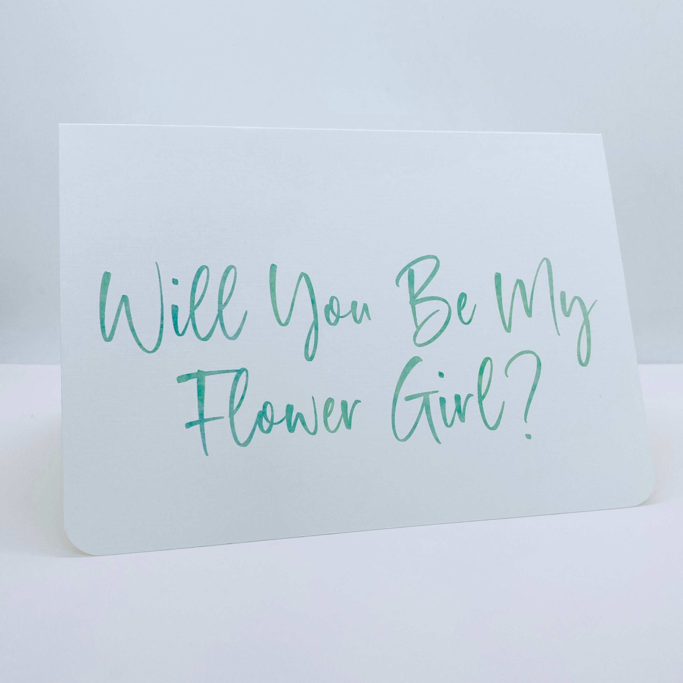 Watercolor Flower Girl Proposal Card