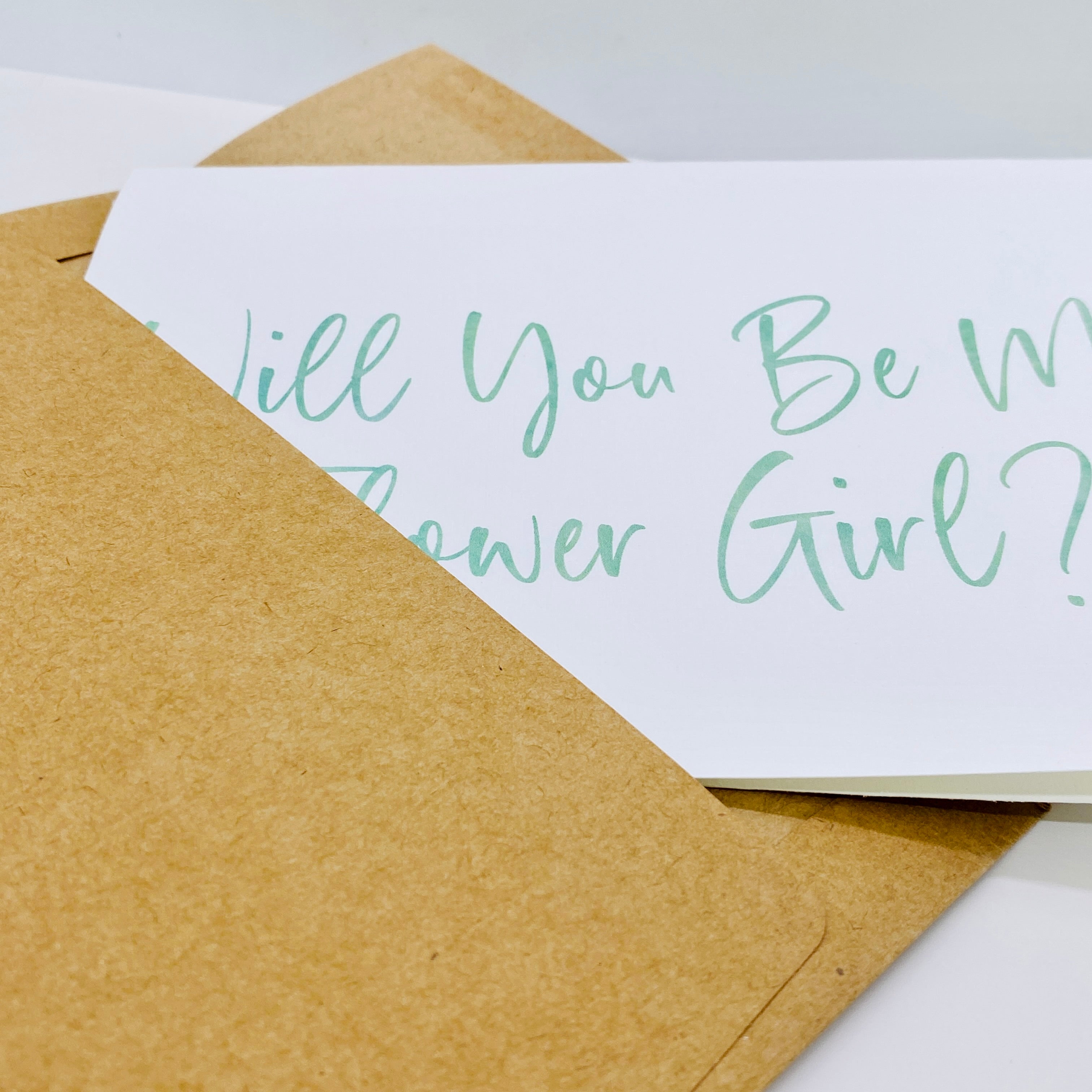 Watercolor Flower Girl Proposal Card