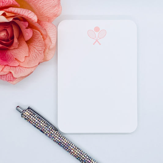 Pink Tennis Jotter Cards - Gallery360 Designs