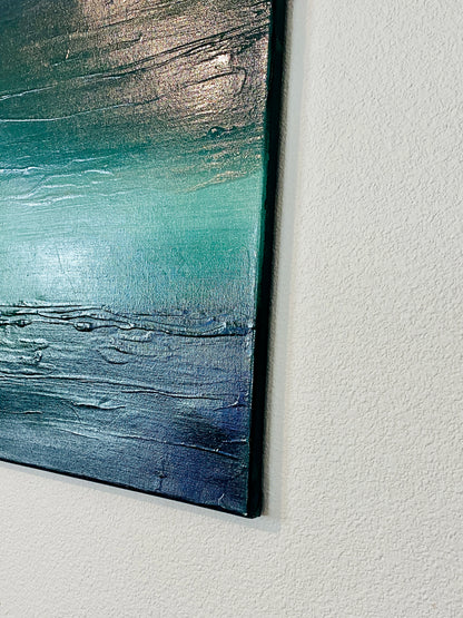 Green Abstract Painting, 16" x 20"