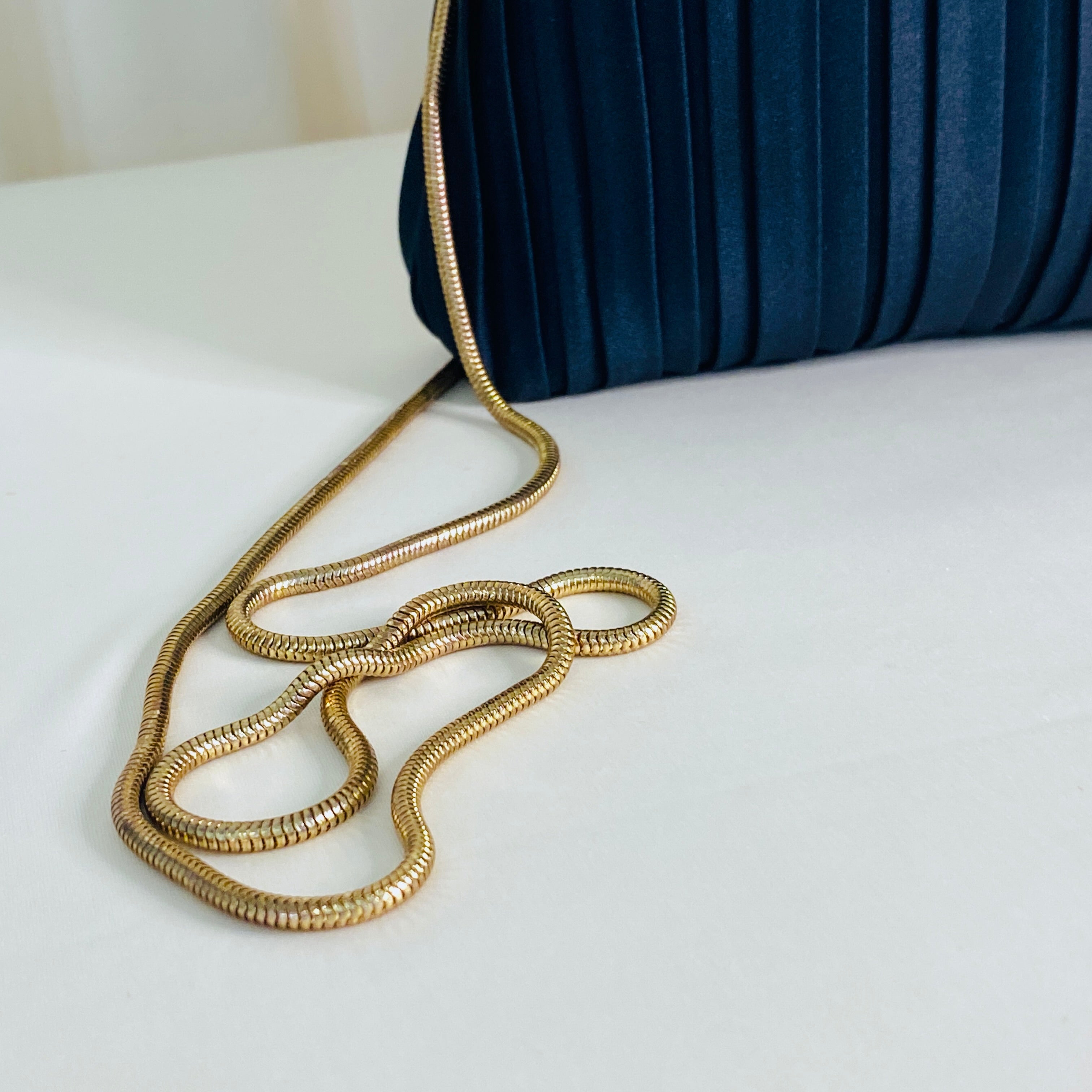 Vintage Henry Birks Black Pleated Satin Evening Bag – Gold Frame & Chain