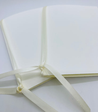Ivory Wedding Vow Books Set of 2 – Embossed Vows – Minimalist Ceremony Keepsake – Neutral Elegant Vow Journals