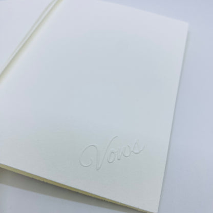 Ivory Wedding Vow Books Set of 2 – Embossed Vows – Minimalist Ceremony Keepsake – Neutral Elegant Vow Journals
