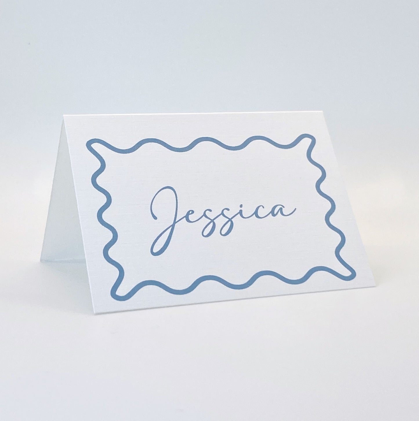 Wavy Border Place Cards for Weddings, Showers, and Dinner Parties