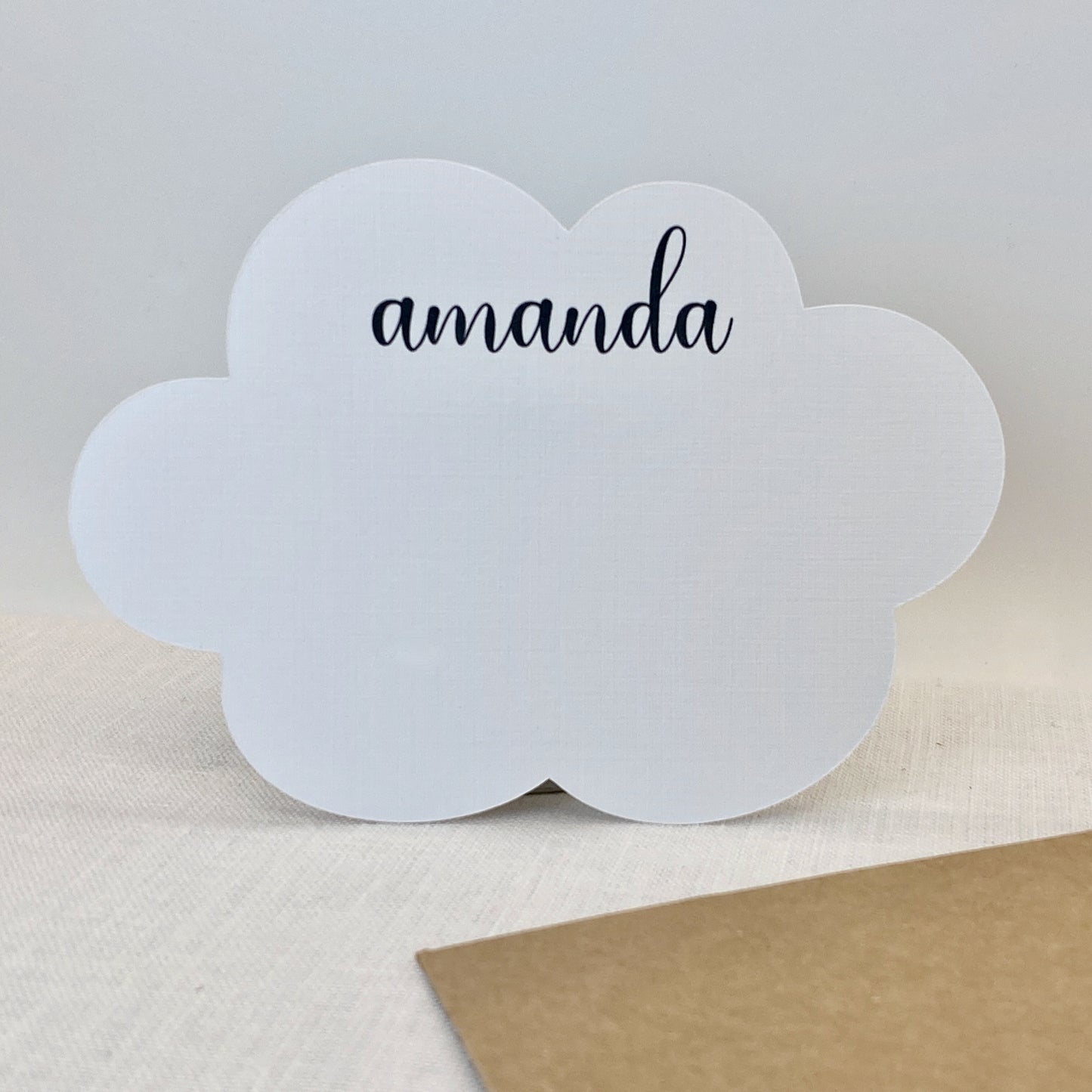 Cloud Shaped Note Cards, Personalized Note Cards, Set of 10